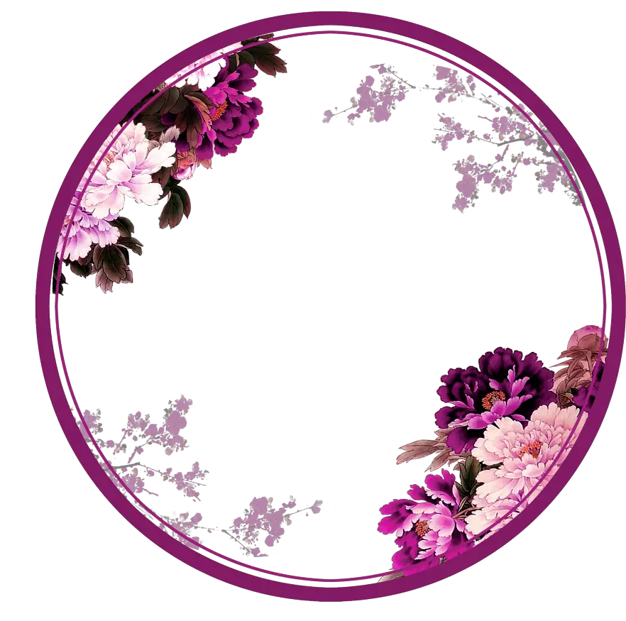 mq purple japan flowers flower circle circles Border Flower Design In Circle PNG transparent background