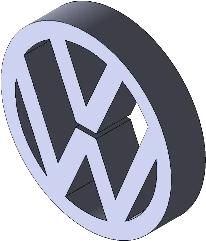 Volkswagen Car Logo Design In Solidworks Corner Circle Png 3d Logo Design PNG transparent background