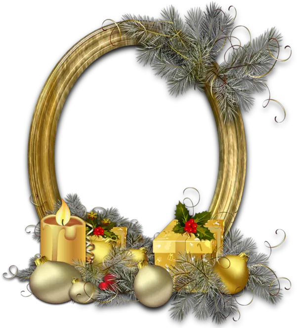 Gold Oval Frame Christmas Frame Transparent Background Merry Christmas Frame Png Christmas Frame Transparent