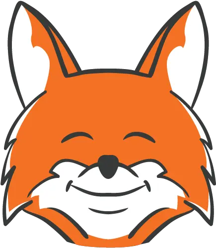 Fox Black And White Cute Clipart Simple Cartoon Fox Face Png Fox Clipart Png