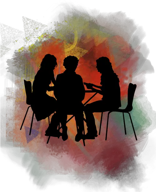 People Sat Talking Silhouette People Sitting At Tables Png People Talking Silhouette Png