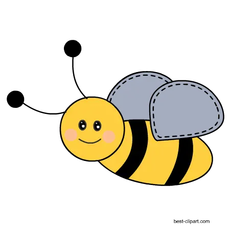 Cute Bee Png Clip Art Image Honey Bee 450x450 Png Bee With Shapes Clipart Cartoon Bee Png