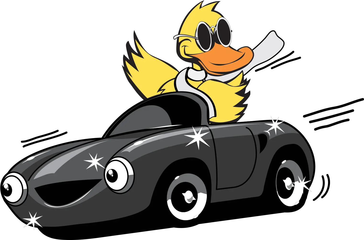 Download Quick Quack Car Wash Graphic Free Duck Cartoon Duck In A Car Png Car Graphic Png