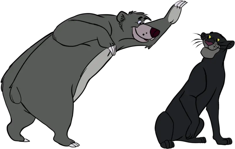 Baloo Png Background Image Mart Panther And Bear From Jungle Book Cartoon Book Png