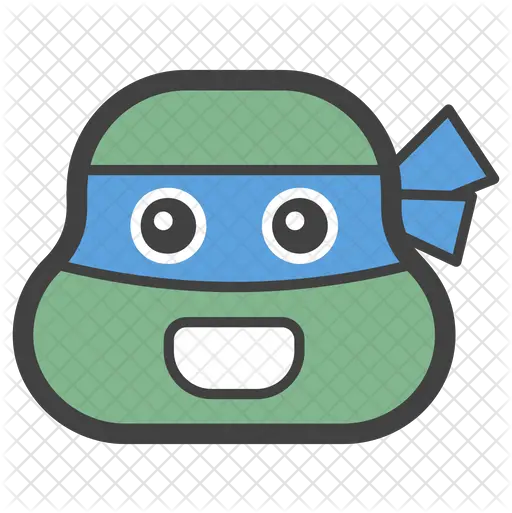 Ninja Turtle Emoji Icon Of Colored Cartoon Png Ninja Turtle Logo