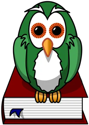 Green Owl Sitting Imagenes En Power Point Animadas Png Cartoon Book Png