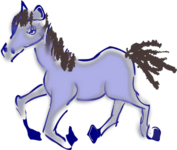 Horse Running Clipart Horse Cartoon Purple Png Cartoon Horse Png