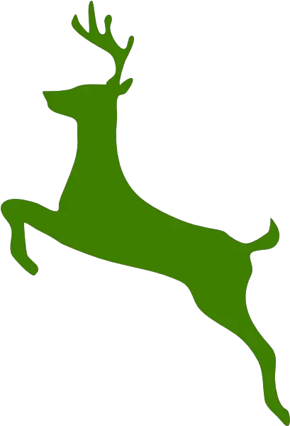 Green Reindeer Clip Art John Deere Deer Logo Jumping Deer Silhouette Png John Deere Png