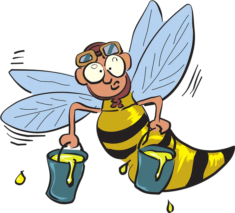 Bee Flying Holding Worker Bees In Clip Art Png Cartoon Bee Png