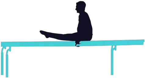 Gymnast Exercise Man Parallel Bar Silhouette Transparent Parallel Bars Png People Sitting At Table Png