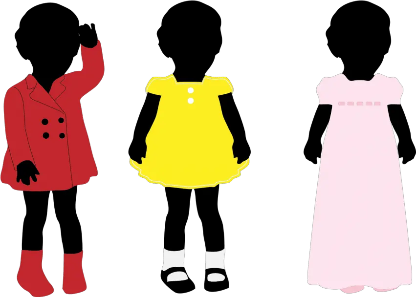 Download Silhouette Child Girl Woman Female Little Girl In Kids Clothes Vector Png Little Girl Silhouette Png