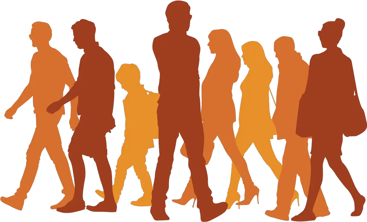 Silhouette Walking Icon Passersby Walking Silhouette Walking People Vector Png Walking Silhouette Png