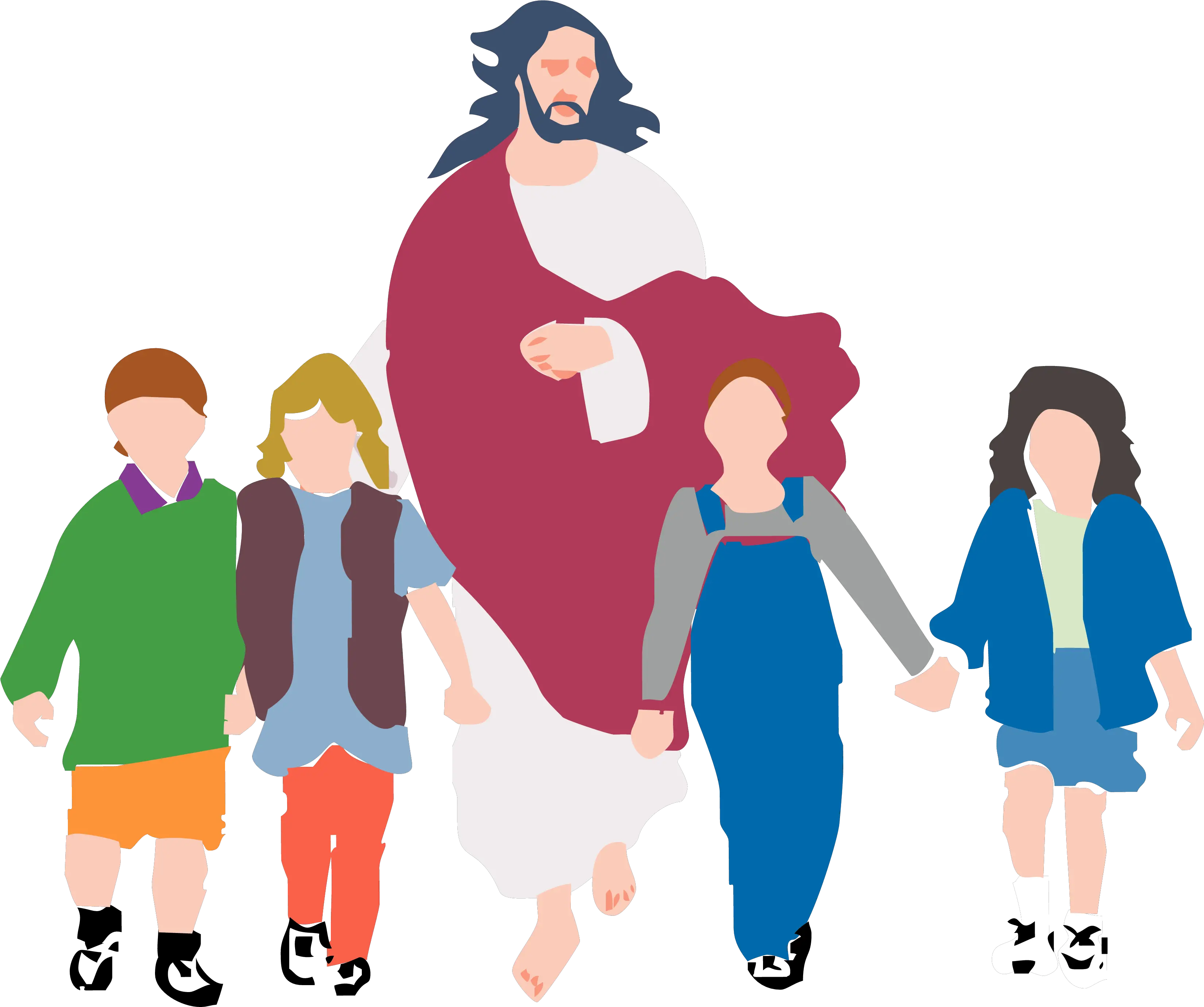 God Clipart Jesus Transparent Free For Kids Walking With Jesus Png Jesus Silhouette Png