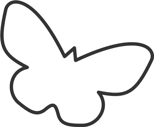 Simple Butterfly Silhouette Butterfly White Silhouette Png Butterfly Outline Png