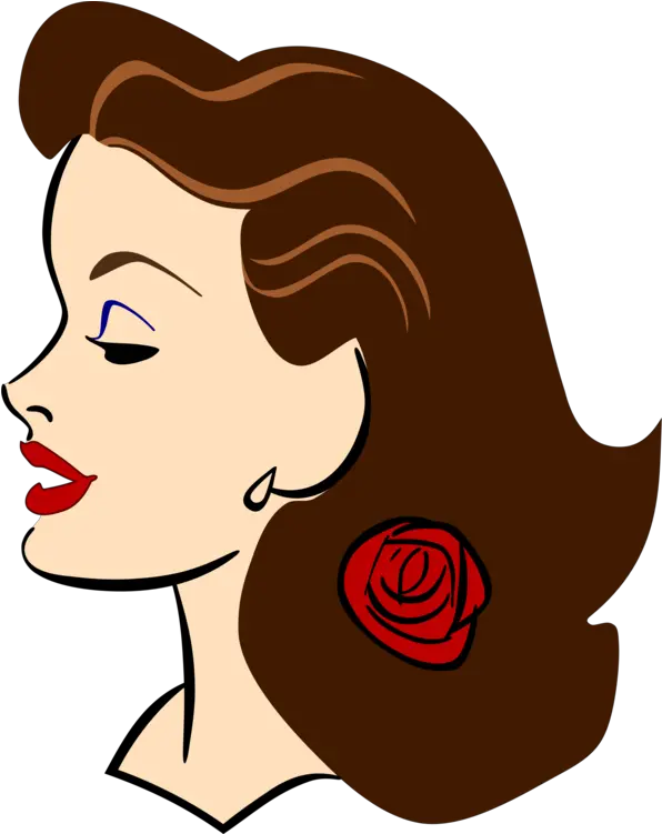 Hairstyleartartwork Png Clipart Royalty Free Svg Png Face Profile Woman Cartoon Book Silhouette Png