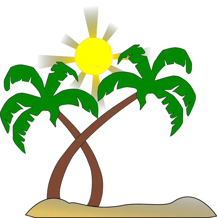 Beach Clipart Transparent Background Silhouette Palm Tree Logo Png Palm Tree Clipart Transparent Background