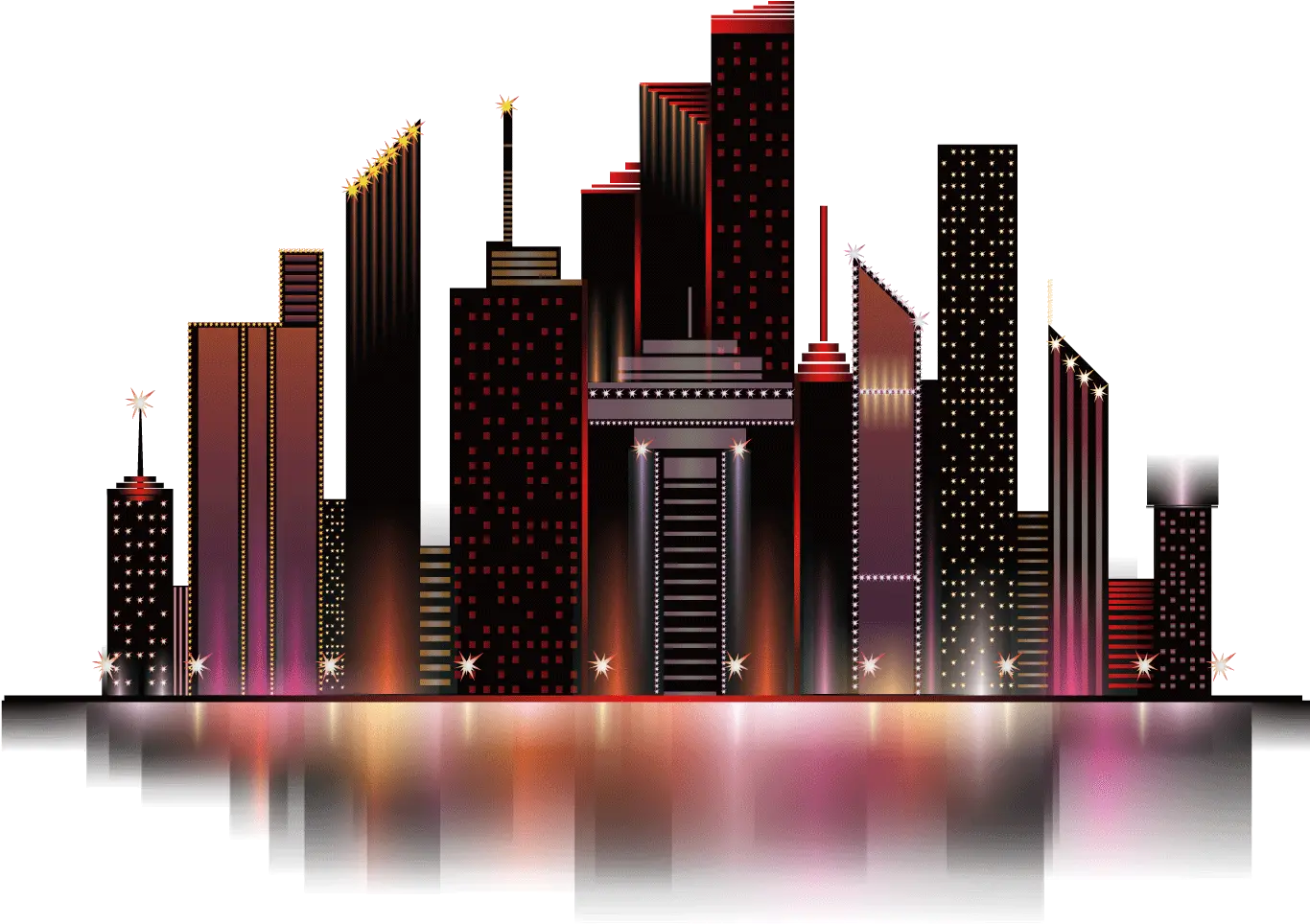 City Silhouette Png Colorful Building Silhouette Png Transparent City Silhouette Png