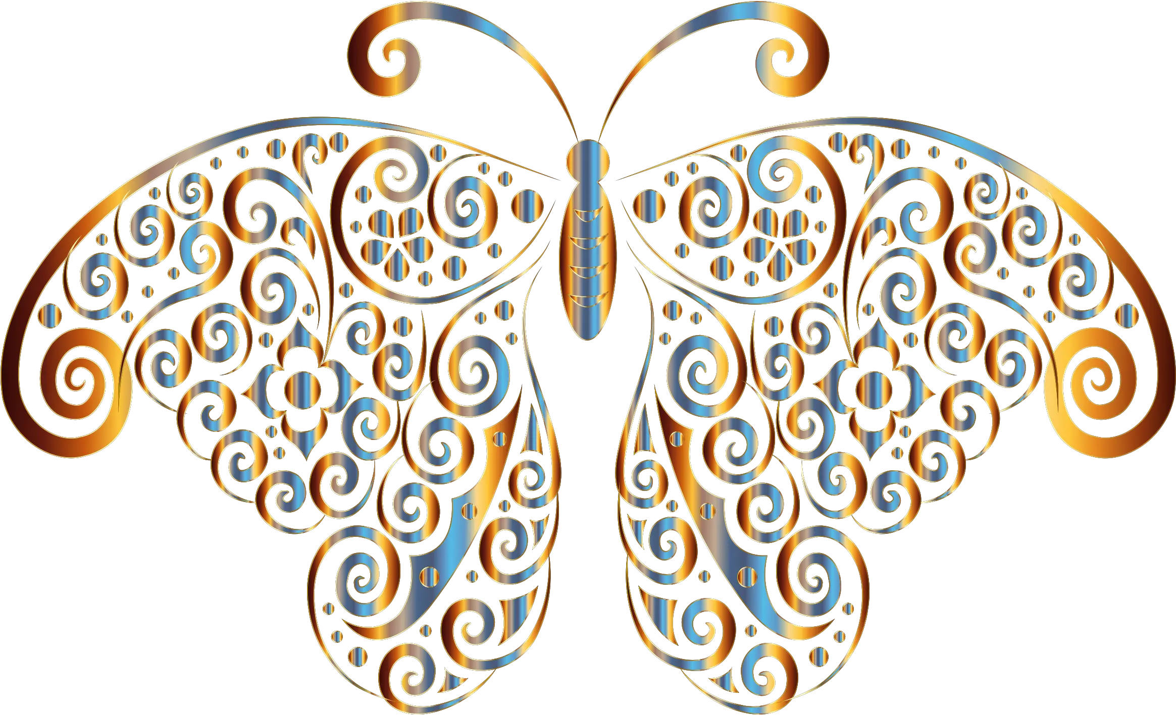 Download Hd Prismatic Floral Flourish Transparent Background Butterfly Png Logo Butterfly Silhouette Png