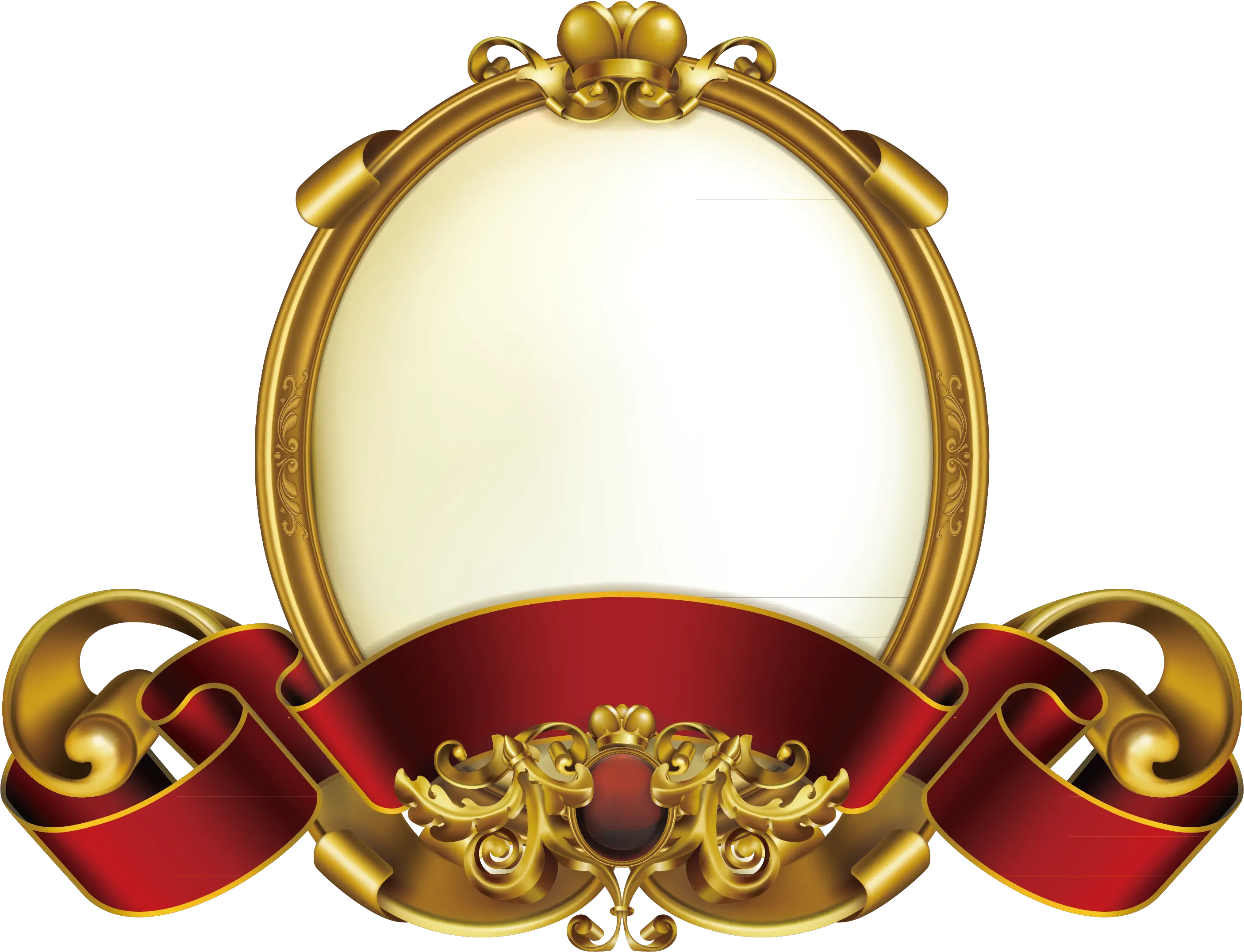 Picture And United Shield Vintage Frame Golden Round Design Vector Png Vintage Frame Png