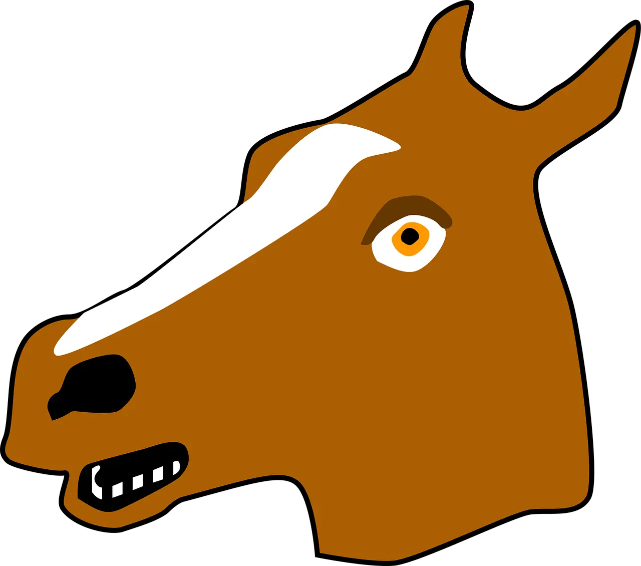 Horse Mask Free Vector Graphic On Pixabay Cartoon Horse Head Png Unicorn Head Png