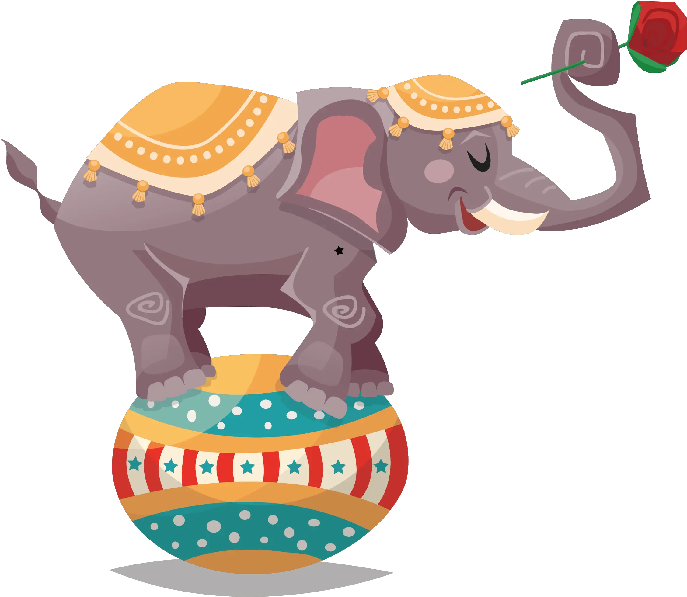 Circus Elephant Illustration Thailand Elephant Cartoon Png Circus Elephant Png