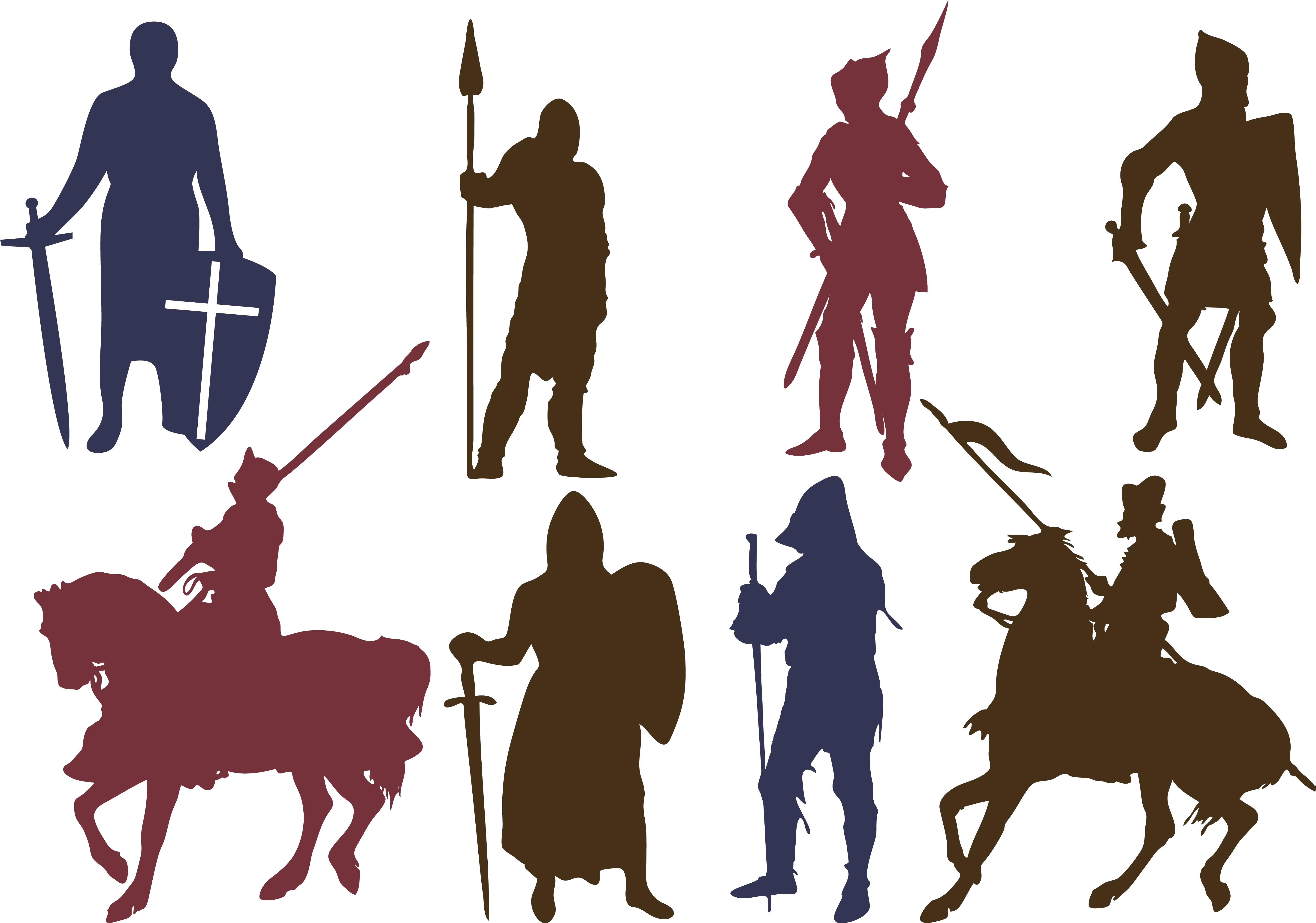 Silhouette Knights Templar Download Icon Soldier Templar Knight Silhouette Png Knights Png