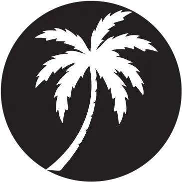 Download Palm Silhouette Projected Image Palm Tree Palm Tree Circle Logo Transparent Png Palm Tree Silhouette Png