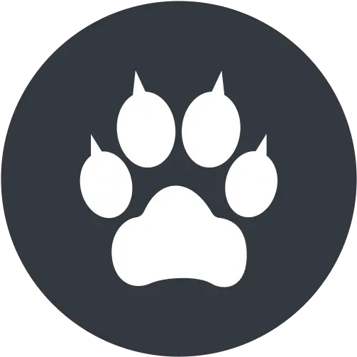 Petsanimals Animal Foot Print Icons Paw Print In Circle Silhouette Png Wolf Paw Icon