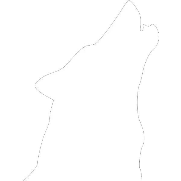 Wolf Head Silhouette Png 3 Image Howling Wolf Head Outline Wolf Head Png