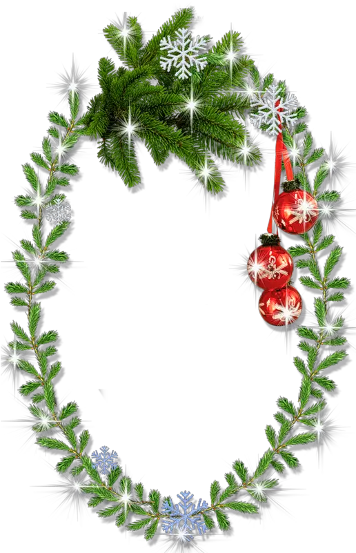 Download Hd Christmas Holly Borders And Frames Png Oval Christmas Frame Png Christmas Frames Png