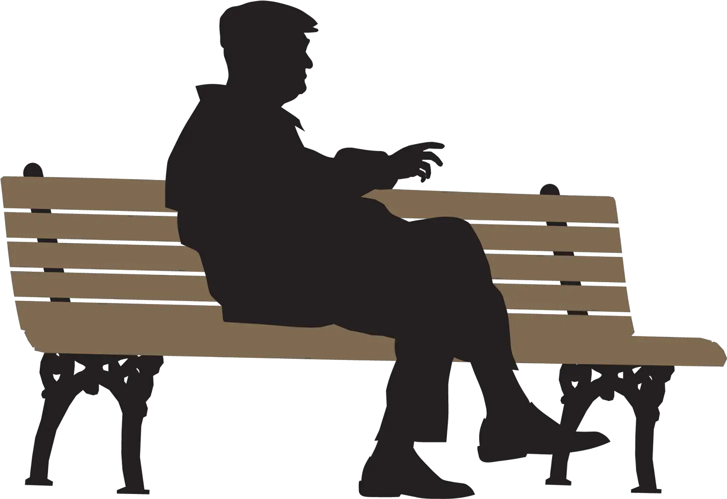 Alone Person Png Old Man Sitting Silhouette Alone Png