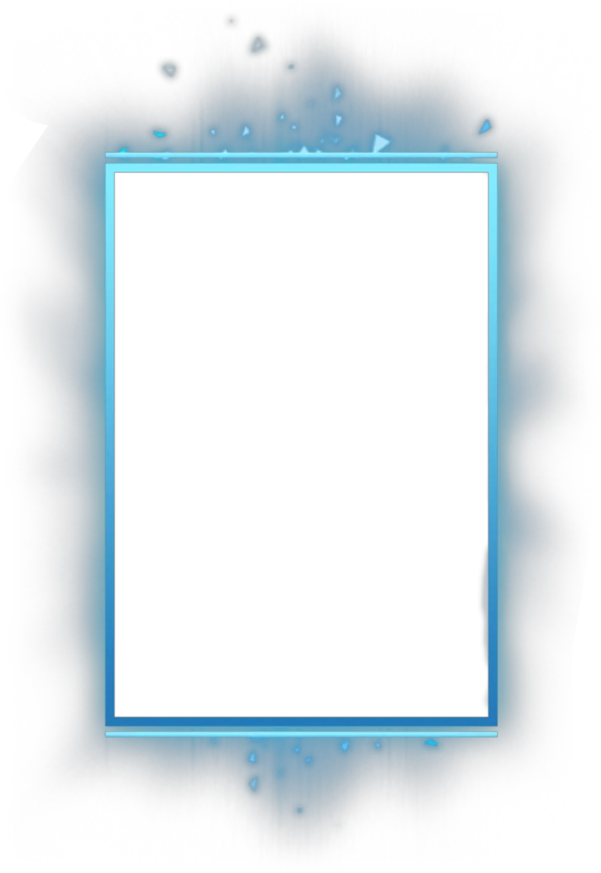 Blue Rectangle Transparent Translucent Electric Blue Png Blue Frame Transparent