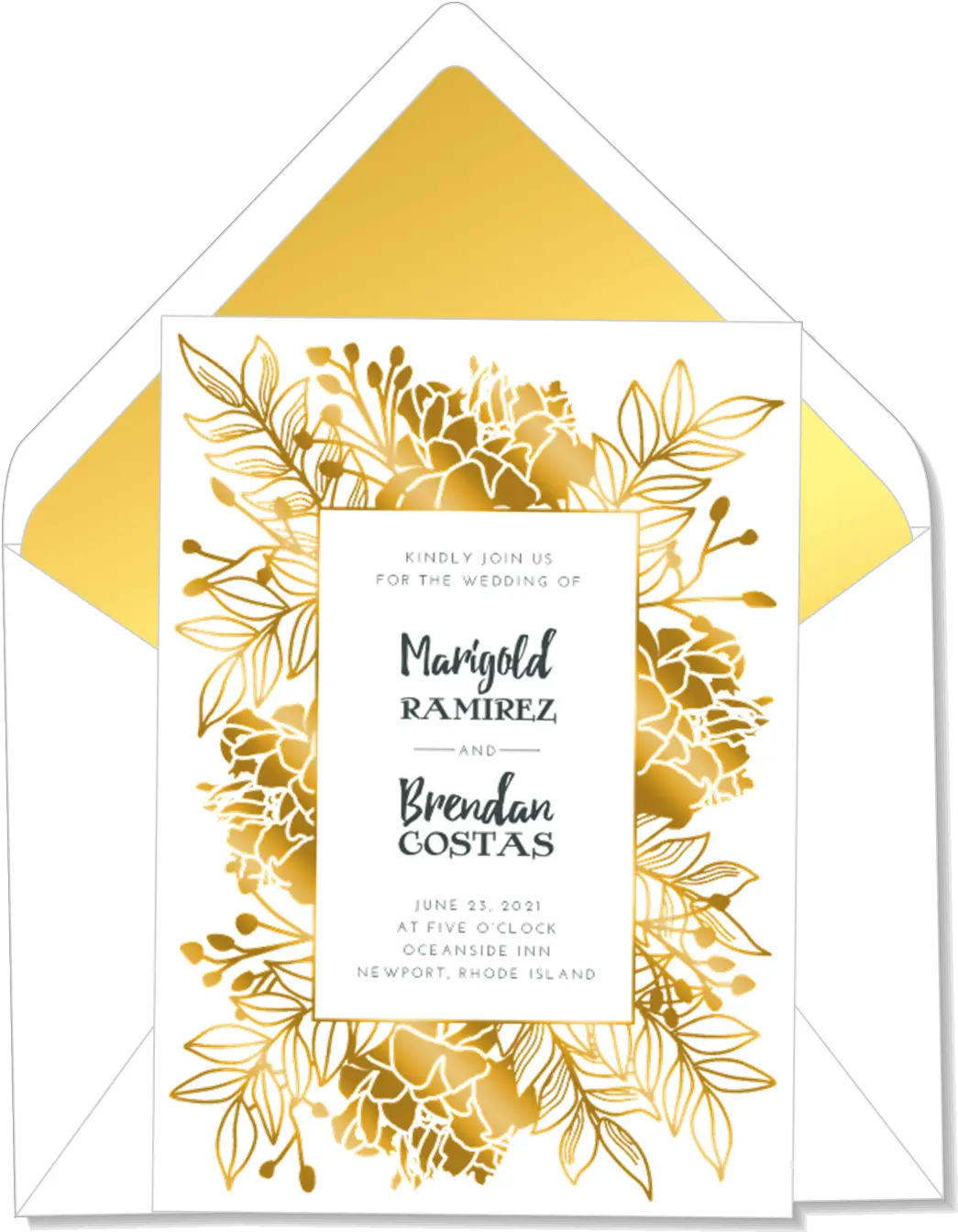 Wedding Invitation Png Invitation Gold Frame Png Wedding Invitation Png