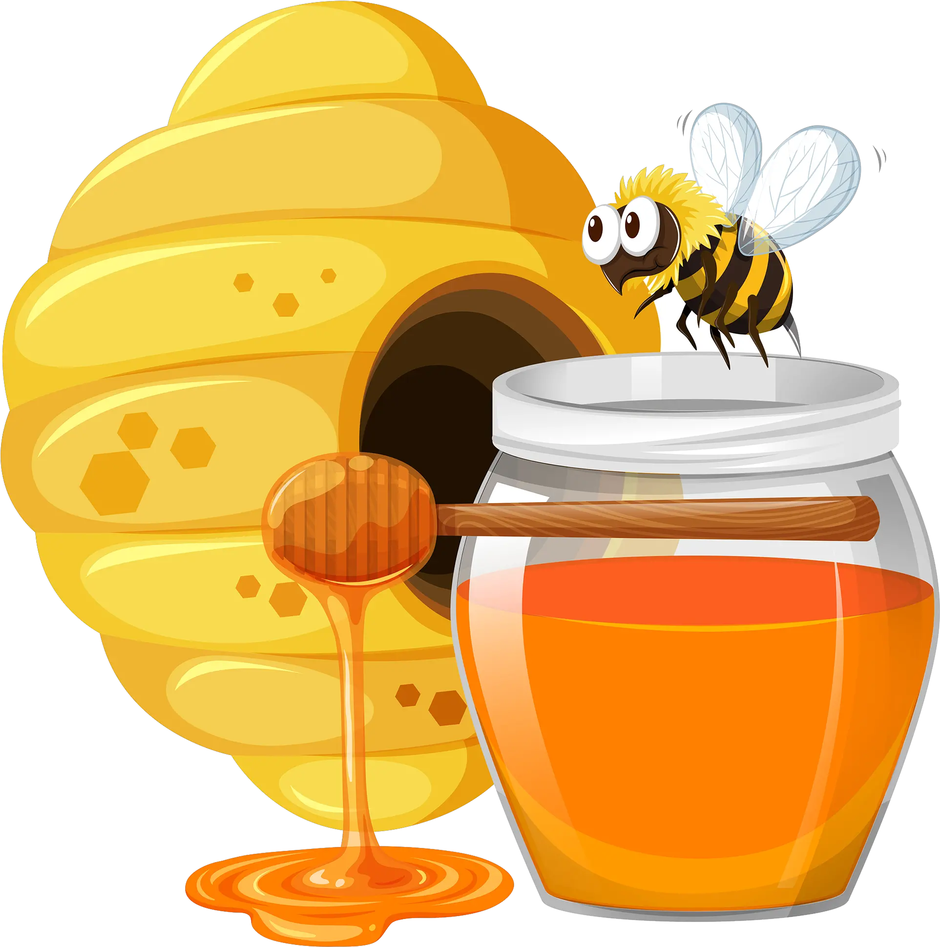 Download Graphic Free Honey Honey Cartoon Png Cartoon Bee Png