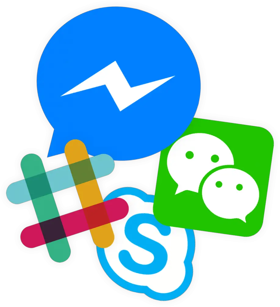 Facebook Messenger Slack Wechat Skype And Many More Png