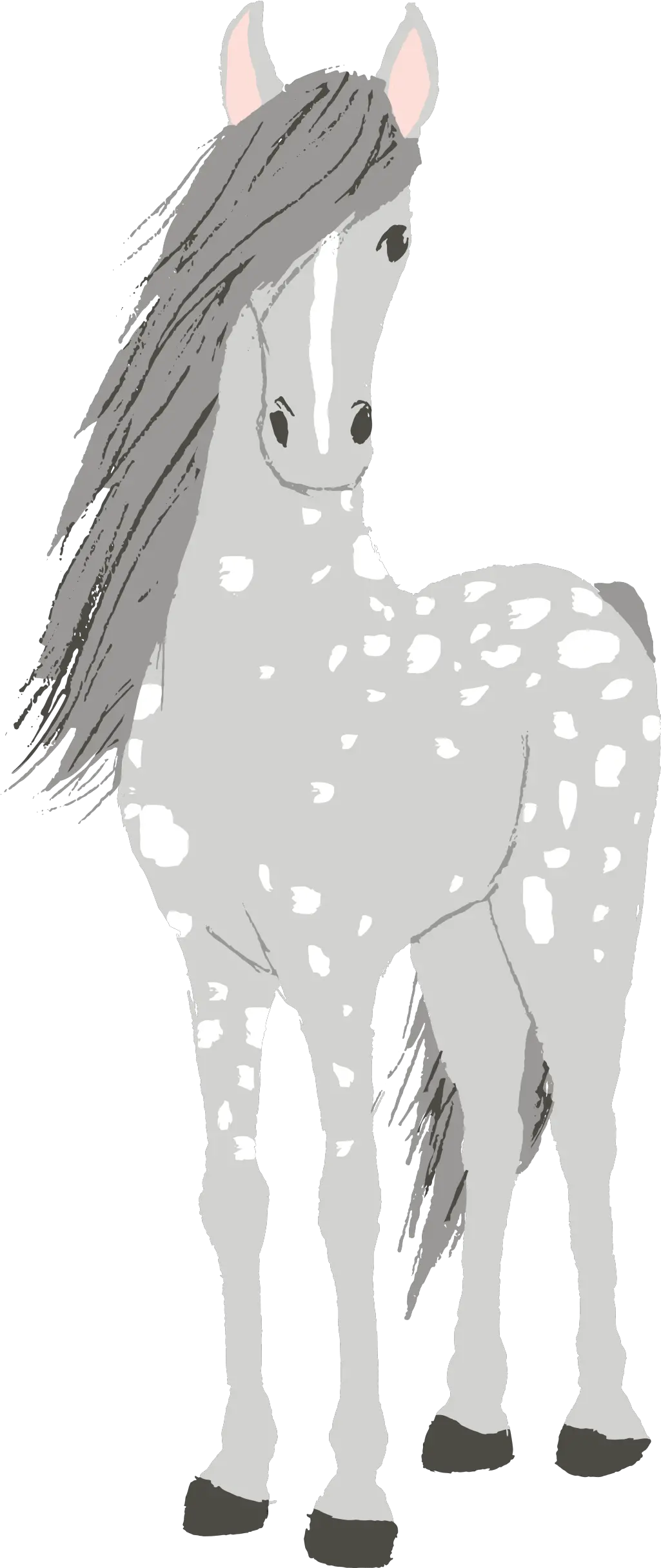 Hand White Painting Horse Png Cartoon Horse Png