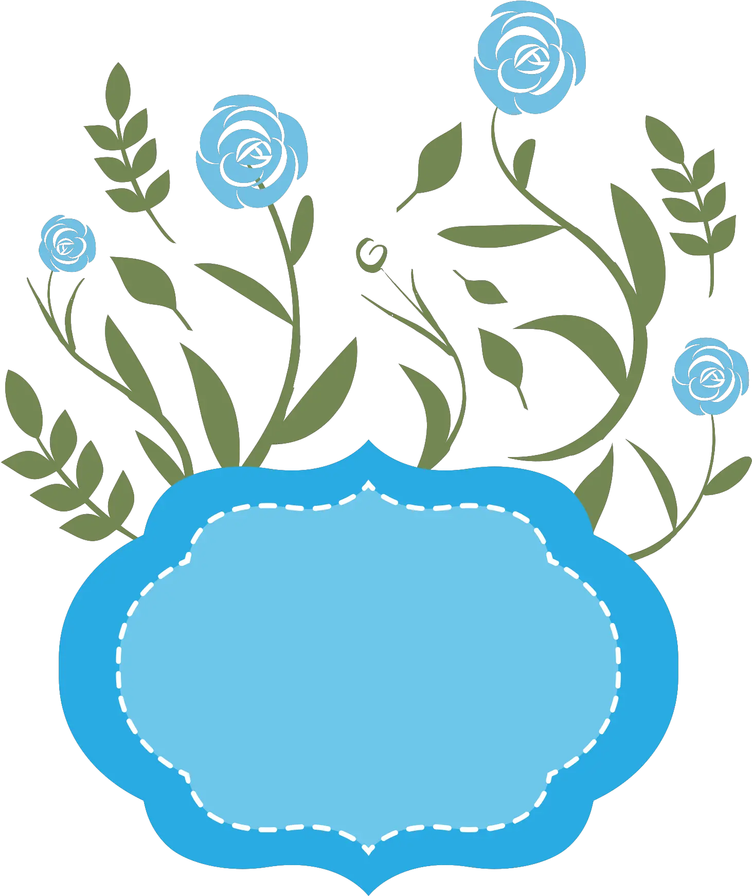 Free Blue Floral Frame Png With Floral Frame Azul Png Floral Frame Png