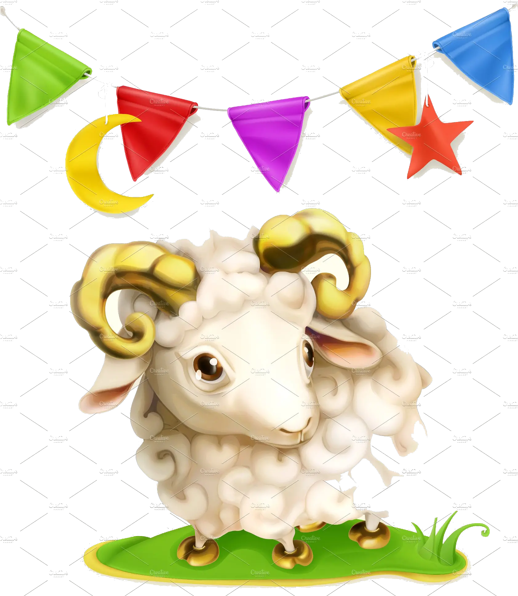 Download Eid Al Adha Eid Mubarak Goat Png Image With No Creative Eid Al Adha Png Goat Horns Png