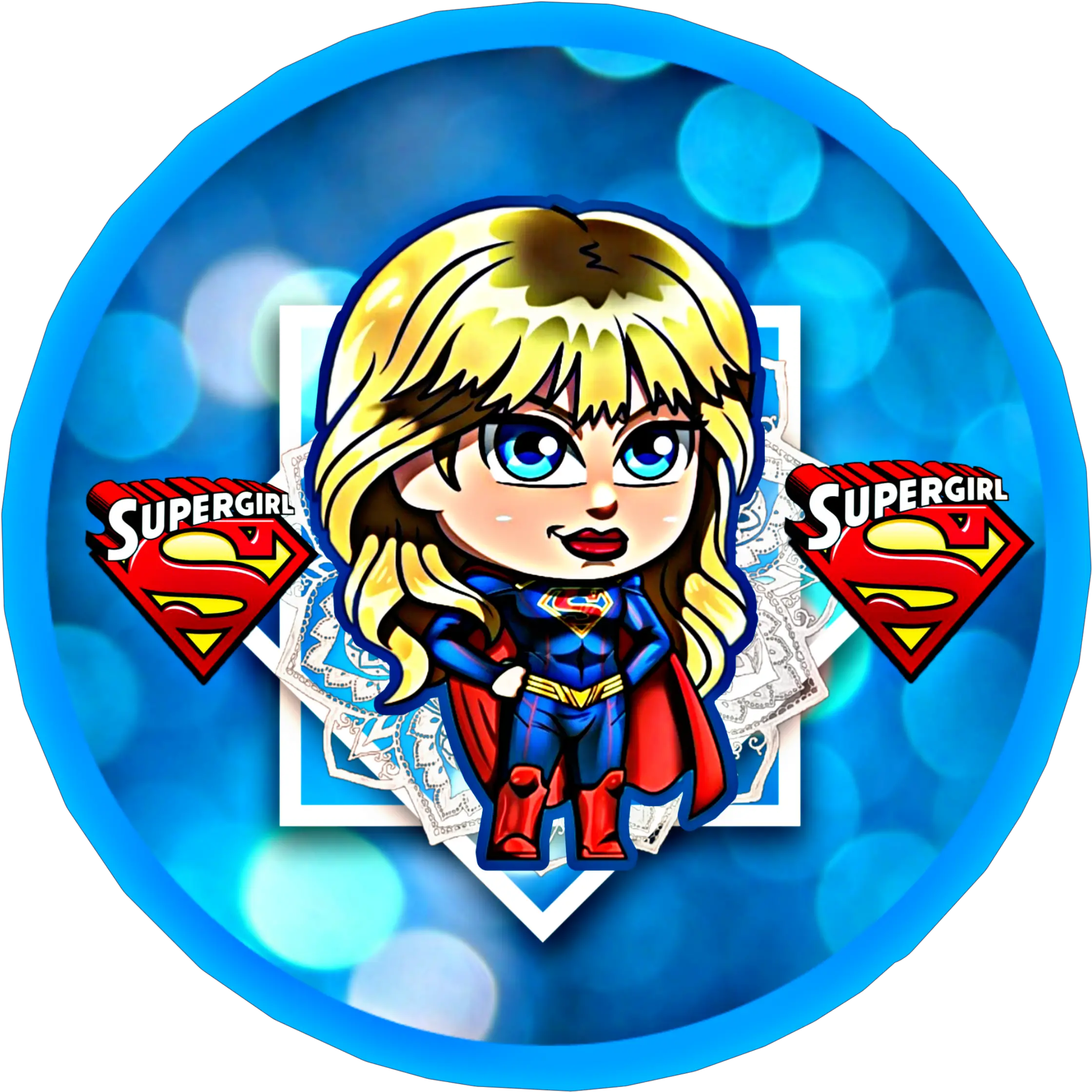 Supergirl Icon Sticker Art By Stevensondrawings Cartoon For Women Png Butterfly Icon Image Girly