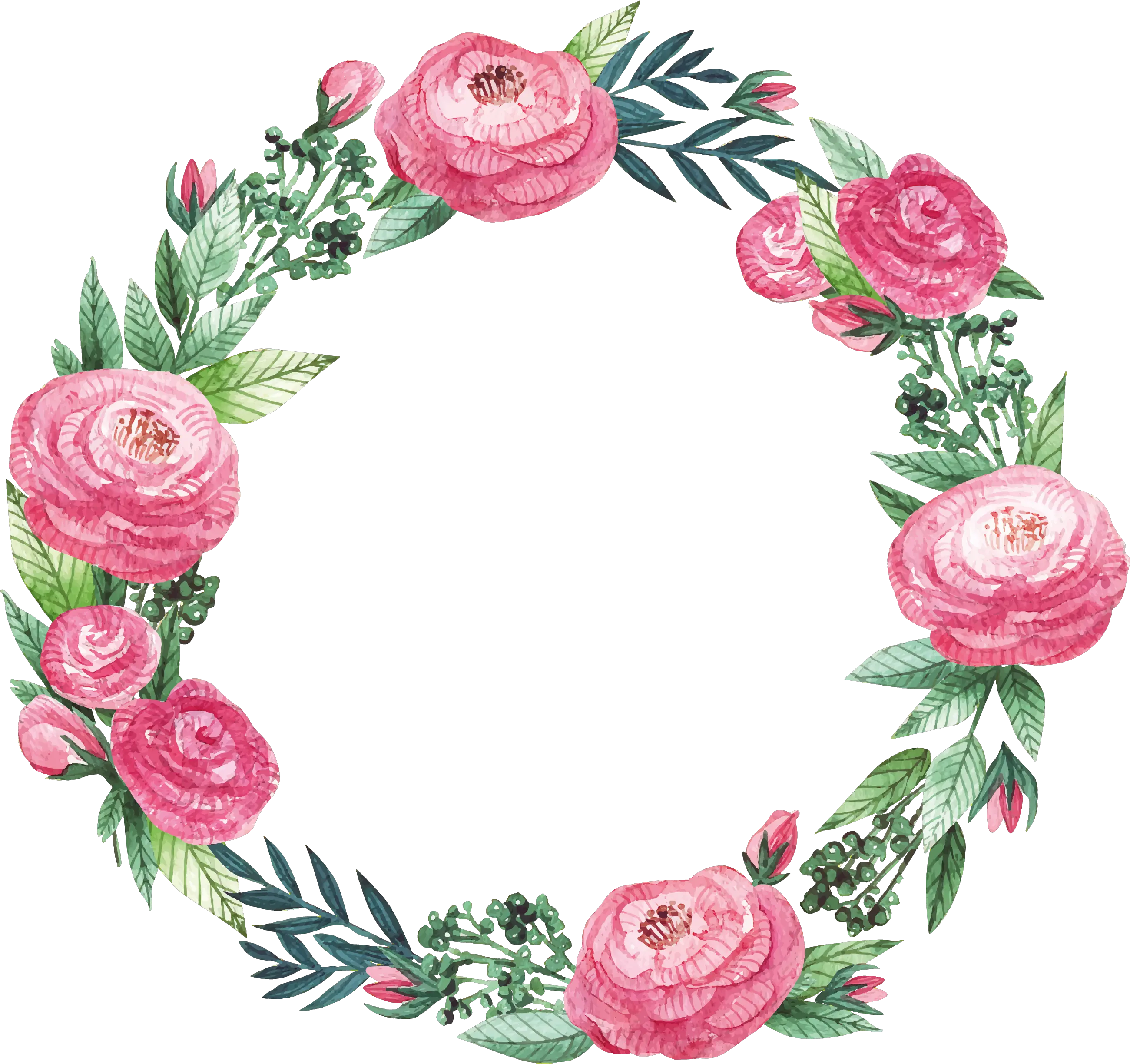 Pink Floral Frame Png Png Frame Of Flowers Floral Frame Png