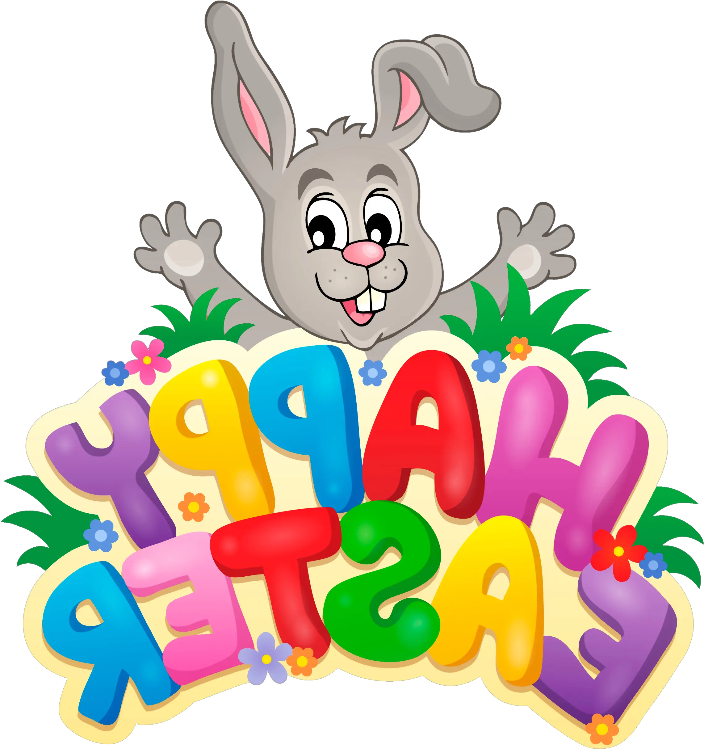 Clipart Of Easter Bunny And Modular Cartoon Png Easter Bunny Transparent Background