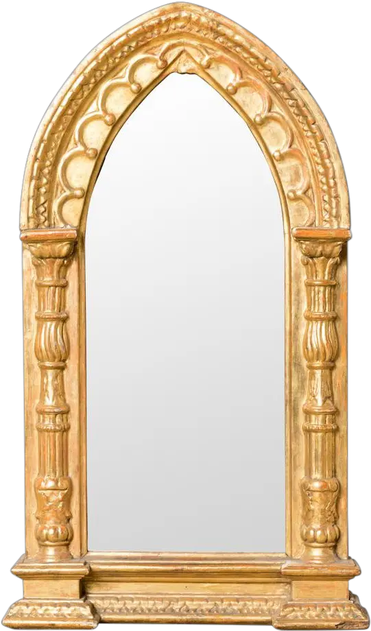 Antique Gothic Gold Frame Wall Mirror Gold Gothic Frame Png Gold Picture Frame Png