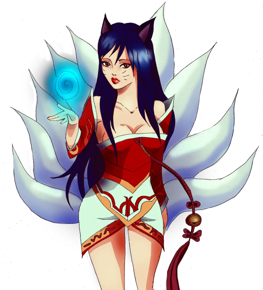 Rotate U0026 Resize Tool Nine Tailed Fox Png Cartoon Ahri Png