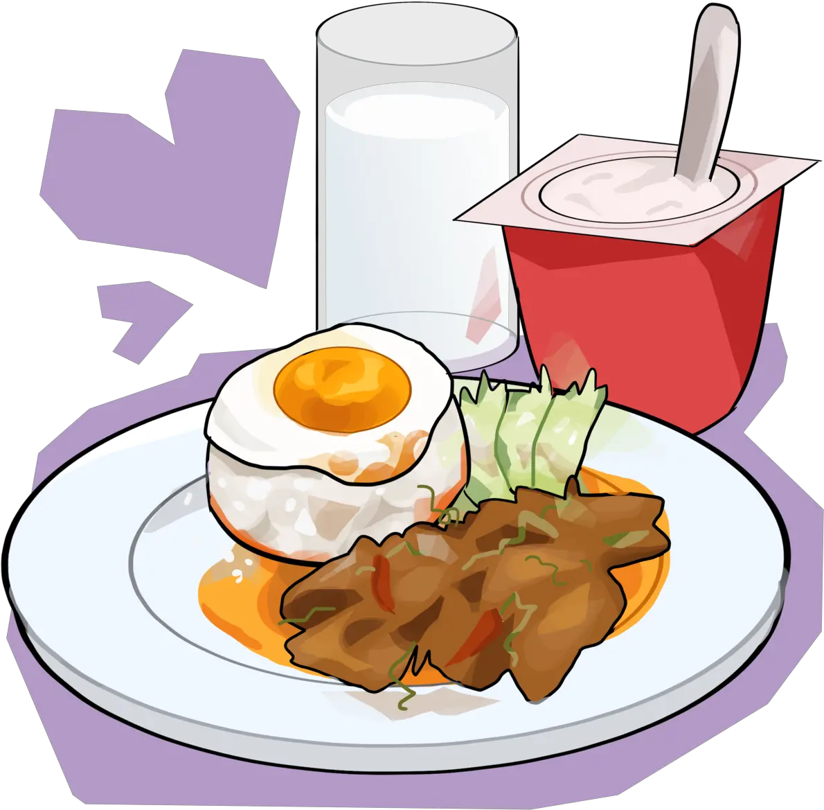 Breakfast Transparent Food Tumblr Cartoon Clipart Png Full Breakfast Cartoon Transparent Cartoon Food Png