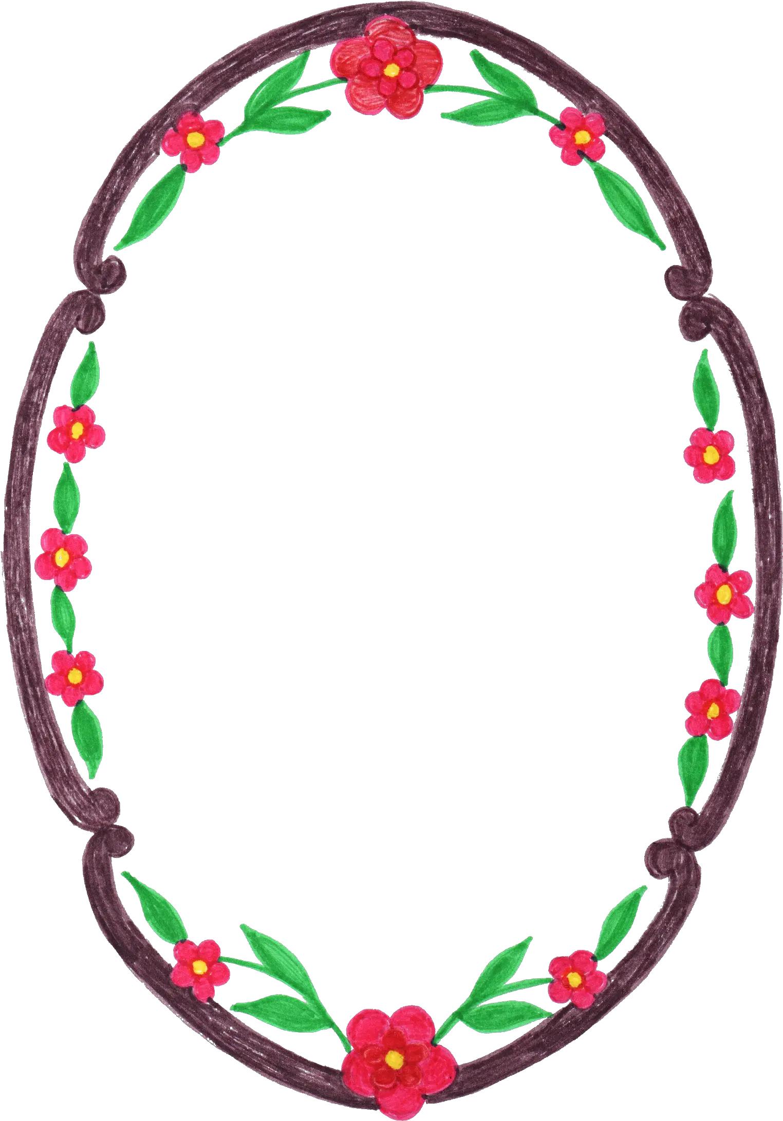 10 Oval Flower Frame Transparent Portable Network Graphics Png Oval Frame Png