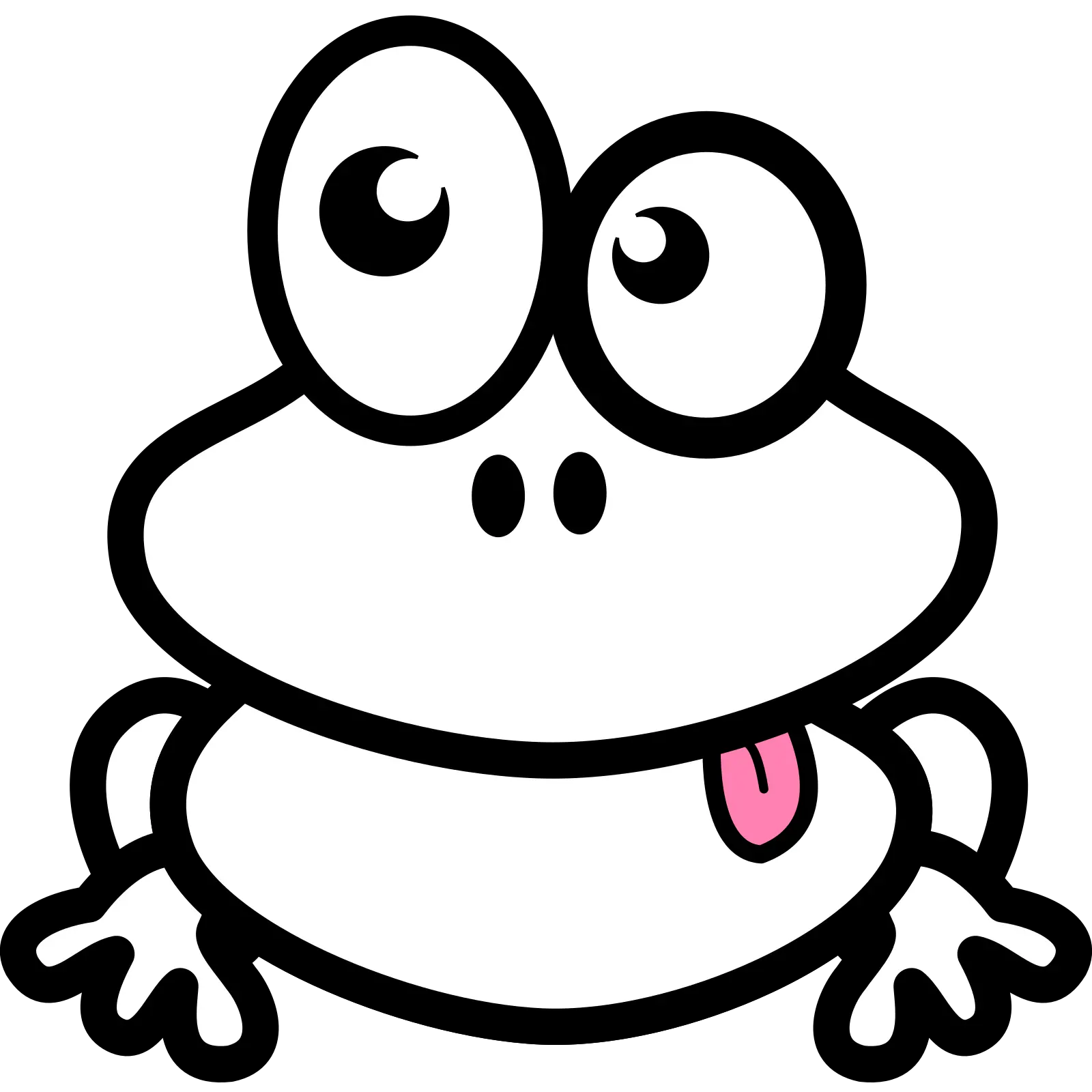 Black And White Frog Png Transparent Cartoon Frog Funny Eyes Png