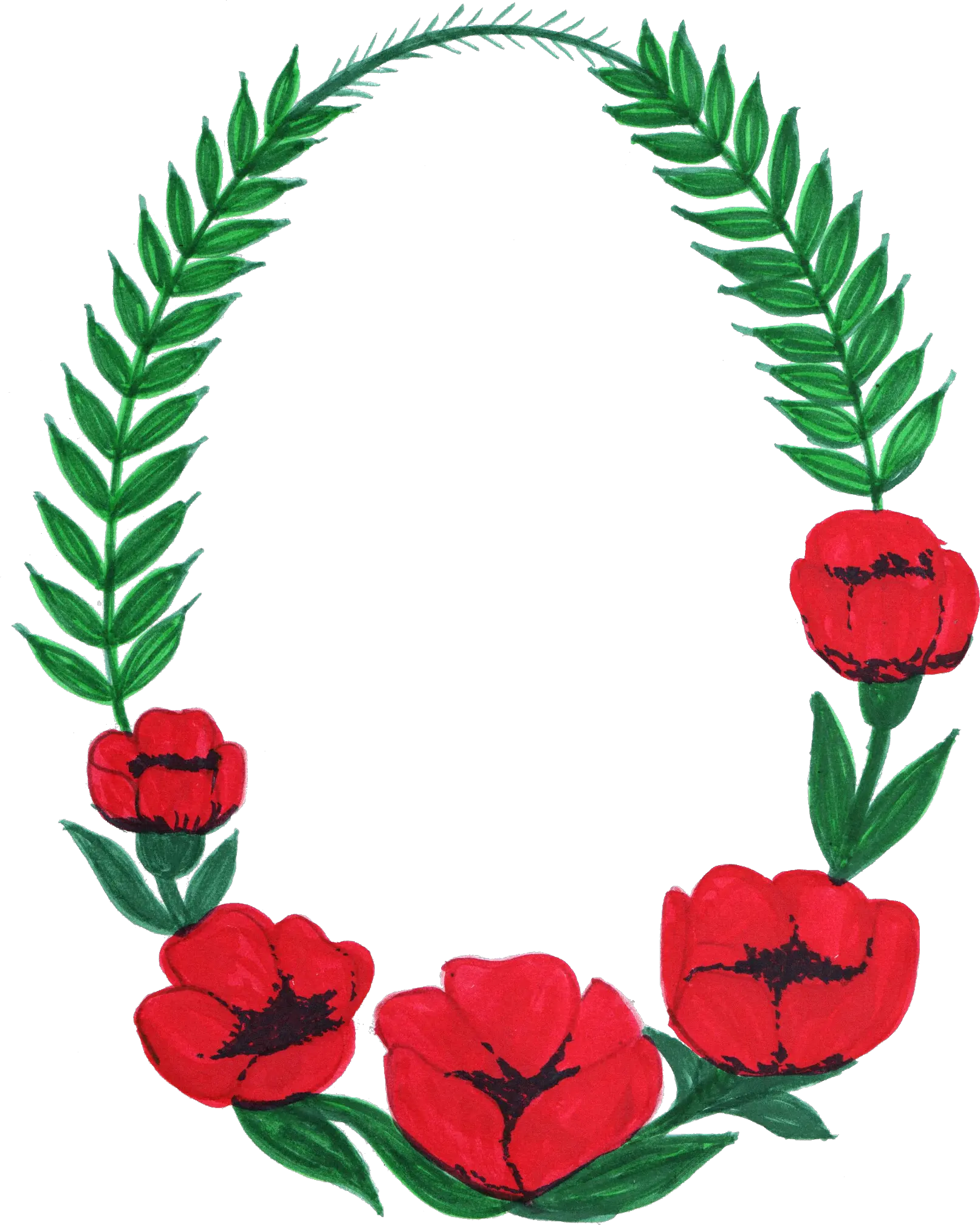 10 Oval Flower Frame Transparent Flower Photo Frame In Png Flower Frame Png