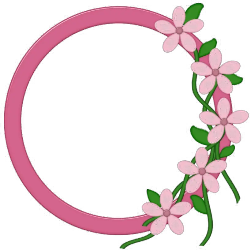 Round Floral Frame Png Image Circle Flower Frame Png Flower Graphic Png