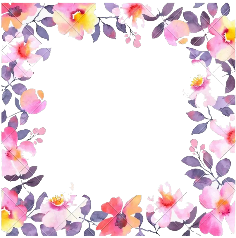 Christmas Frame Transparent Background Water Color Flower Frame Png Christmas Frame Transparent