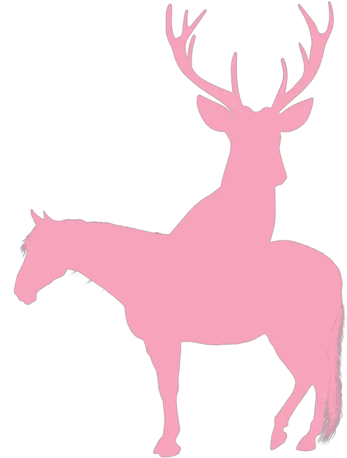 Funny Deer Doe Buck Elk Moose Fusion Paired With A Horse Silhouette Hunting Png Elk Icon